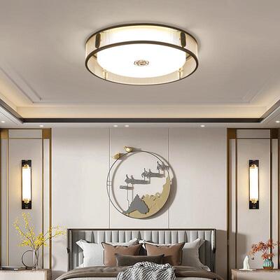 主卧灯新式吸顶灯简约现中代卧室书822房客厅中灯202年新款5山灯
