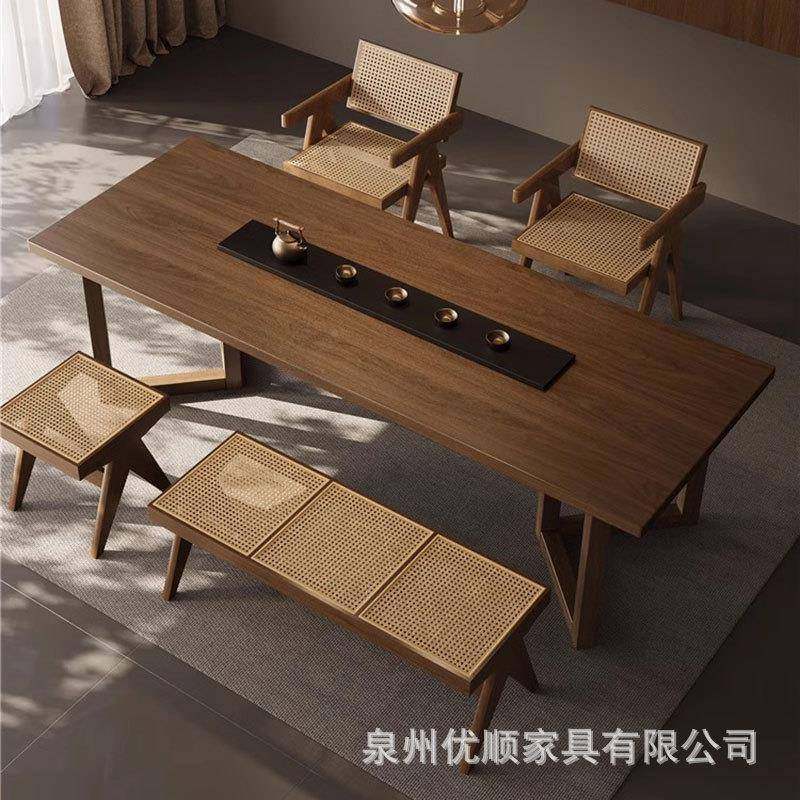 新中式XFS板实木茶桌椅组合客厅家泡用阳轻奢大茶桌台办公室洽谈,商业/办公家具,茶台/茶桌,淘宝优惠券,粉丝福利购,淘宝优惠卷