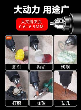 大功率电SHN磨机磨小电型手持打磨机雕刻工小具动直机电钻抛光打