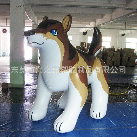 新品工厂定 制PVC充气大型动物座骑公仔200CM加厚仿真充气公羊狼