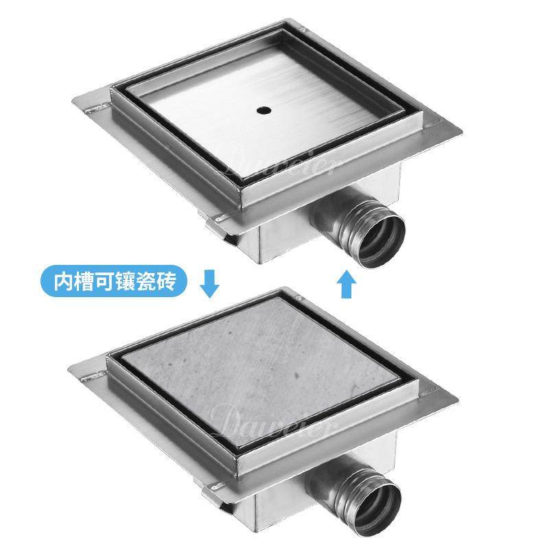 洲东跨境3COH9105004厚不锈钢侧欧排地漏瓷砖中浴室隐藏式防臭加