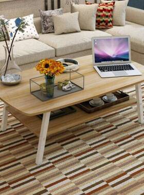 茶几简约小桌子简约客厅茶矮桌子现代WHK厅双茶层几小几小客户型