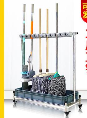 把架落地式不锈钢PDD10235可移动拖把扫挂架免打拖孔收卫生间纳把