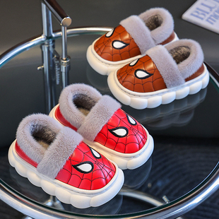 2026新款蜘蛛侠棉拖鞋女款秋冬季爆款学生宿舍保暖脚后跟儿童棉鞋