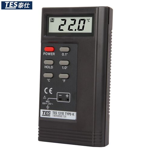 台湾泰仕TES1310测温仪K型高精度接触式热电偶锡炉温度计温度表