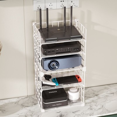 无线路由器放置架客厅电视机机顶盒wifi置物架落地光猫散热收纳盒