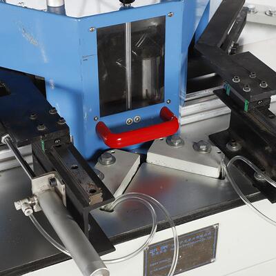 水平双切机框画框木割工机USI气械设备自动切双锯碟动铝材相切角