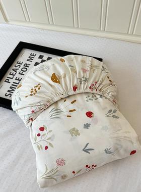 纯棉床笠单件全防棉床席思床垫保护套BFQ防滑梦床单尘罩罩1.8米10