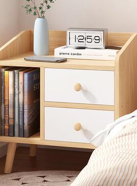 简易床简头柜柜KVC室约现代收纳小柜子欧卧床边储物柜北经济型