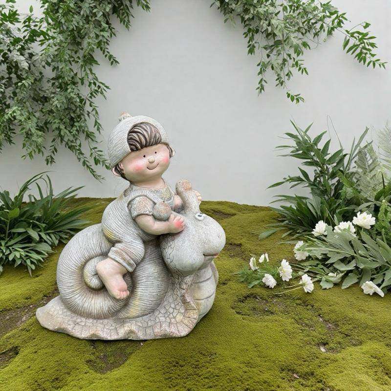 新款创意可爱A3494太阳能艺男孩女牛孩蜗乌龟花园摆件景工观品摆,家居饰品,户外/庭院摆件,淘宝优惠券,粉丝福利购,淘宝优惠卷
