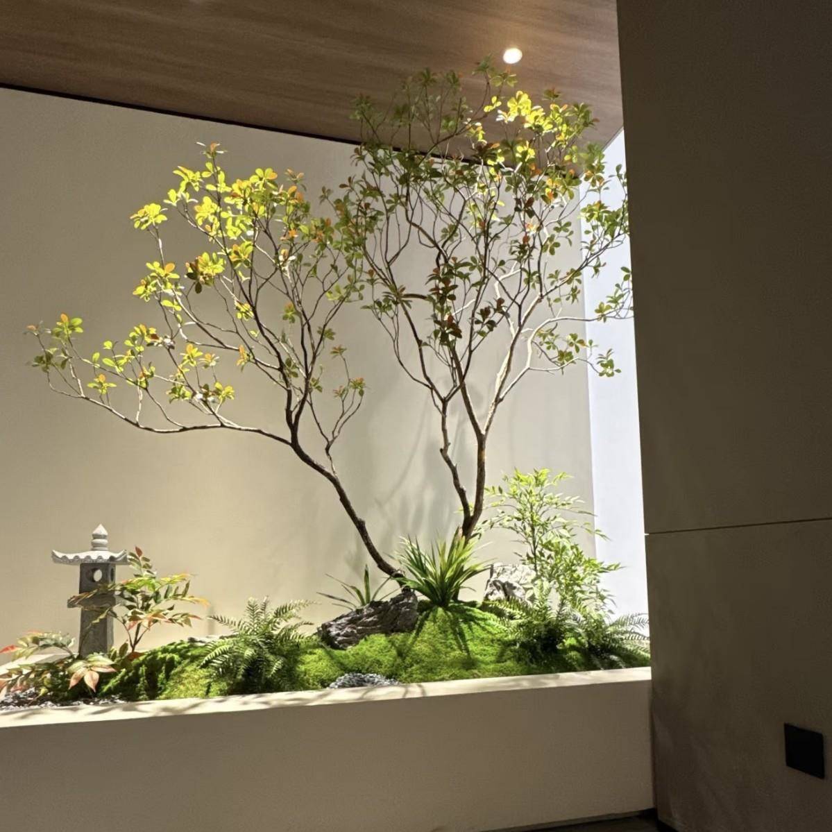 真绿植盆SJ-009栽植组物造景室内盆景餐仿厅场景装饰橱梯窗楼景观
