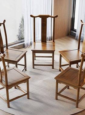 39实木椅子椅三件套NMT围椅太师椅官帽茶楼款酒店餐椅主人椅原木