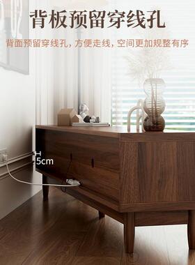 电视茶几组合复古藤编木框客厅法式储物收纳用柜小FYR柜实户型家