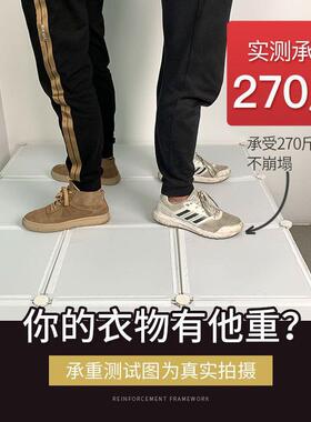 简易衣柜现代简ZPY料约塑柜钢筋加收粗加固衣出租房家用卧室纳挂