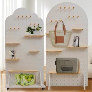 立式洞洞板置打物架收整理纳架免孔可移动架落TRV地商用播直展示