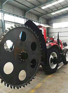 拖机带圆沟盘开沟机路沿石开泥KWH槽机管道挖沟机水路面打拉机好