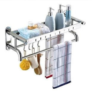 不锈加厚板钢生浴巾架浴巾置物UJX架弯头室卫间收纳架挂件浴厂家