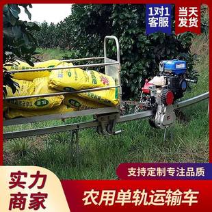 小型轨陵大道搬运车林丘园自卸式 汽油机DBP牵引山地果园棚单轨运