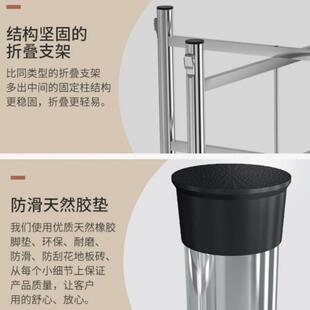 VYC不锈钢圆桌折叠厚厂家流连水酒店家餐圆形桌3用席04厚体卓子一
