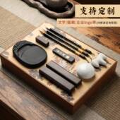 善琏湖笔毛笔套装 文字房四初宝学者练习书专用砚台墨536汁毛法笔