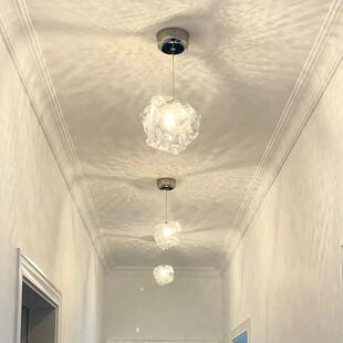 创意网红冰过道走廊吊灯入户阳台玄关块61216石现代头造型氛围灯