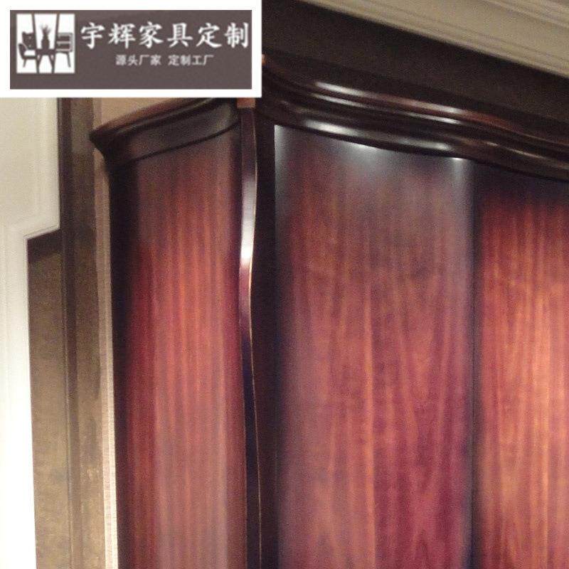 欧式衣柜法式高档衣橱木质酒红色整体衣橱四门实木雕刻衣柜