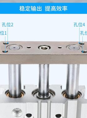 亚德客型三三轴气缸TCM气动伸12TKH-1杆6-20-5-32-402-缩50-63高