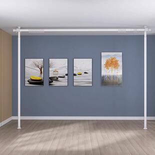 免打孔免钉伸缩杆顶天立地落地窗帘杆子支撑架一整套隔断窗支架子