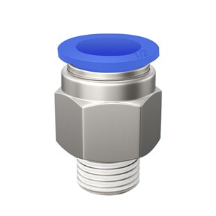 03蓝色螺纹直通 英制直通快插气管接头PC