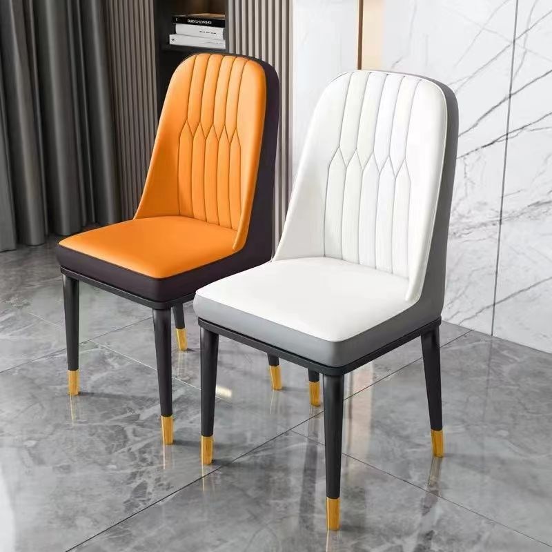 现货供应轻奢餐椅现代简约餐桌椅子家用舒适皮革软包靠背宴会凳子