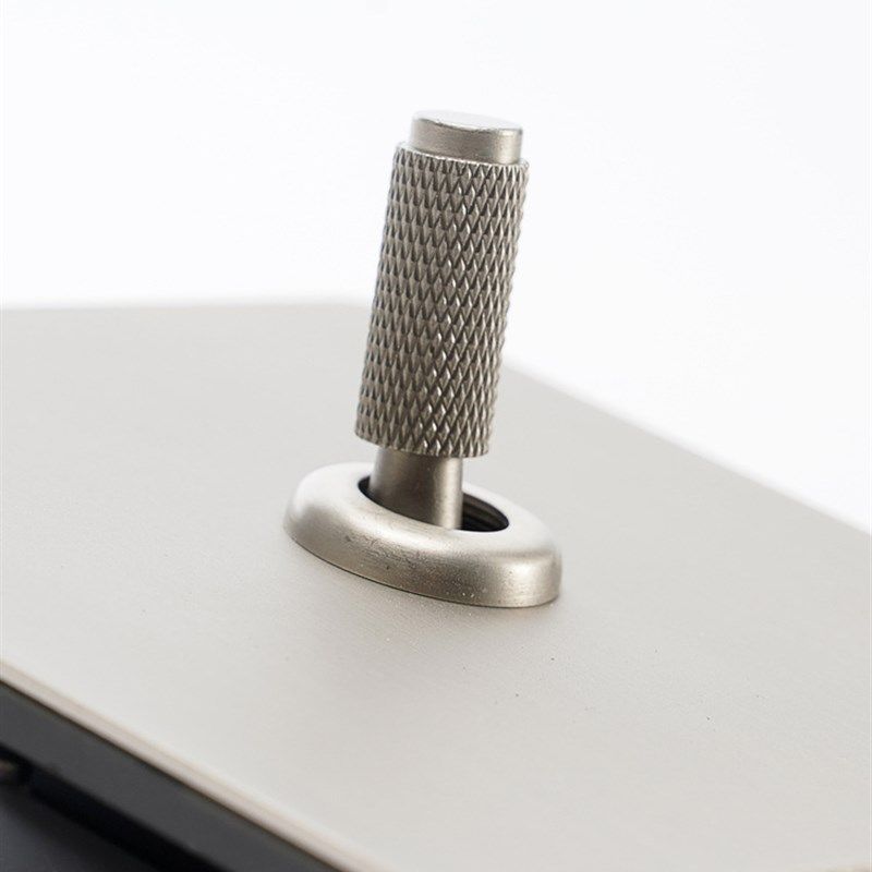 家装86型 哑光不锈钢拉丝面板手动拨杆开关复古插座单双控通用