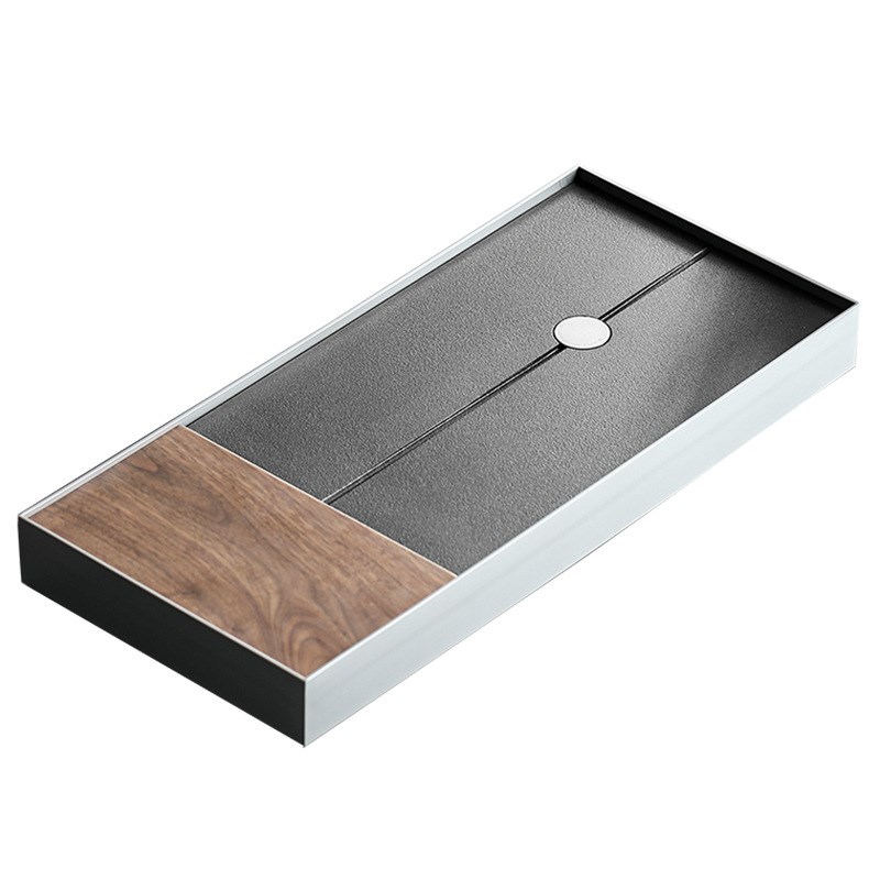 111V乌金石小型茶盘家用蓄水干泡台茶托盘2024新款客厅泡茶简万百