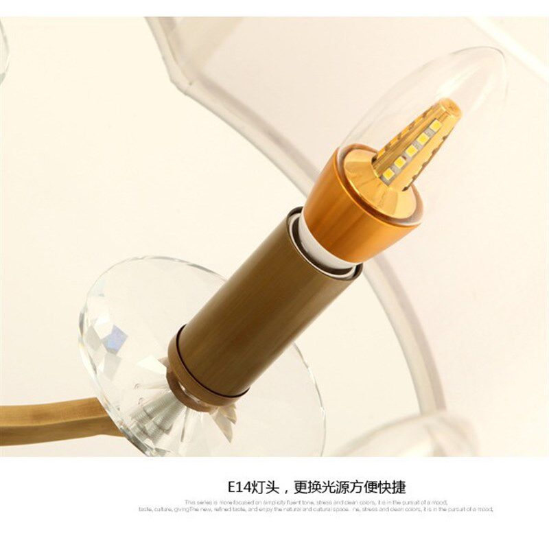 现代简约新中式圆弧形新款装饰创意个性样板房实用卧室书房吊灯