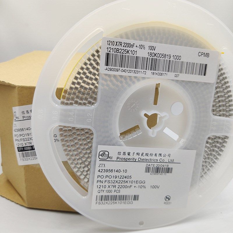 全新FS32X225K101EGG 1210 X7R +/-10% 2.2UF 100V 高压贴片电容