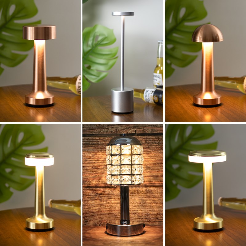 复古酒吧台灯充电户外餐桌灯桌y面氛围灯小夜灯餐桌气氛灯清吧桌