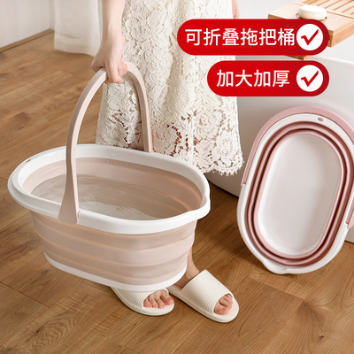 可折叠拖把桶单卖长方形家用大号加厚耐用手提桶塑X料拖布桶水桶