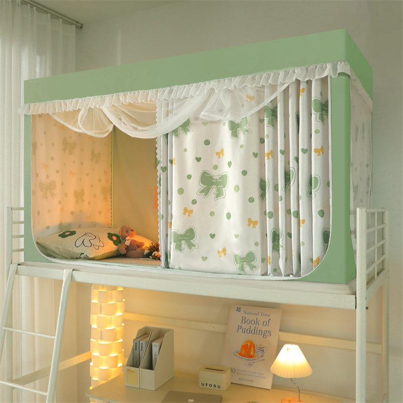 遮光蚊帐学生宿舍床帘蚊帐一体y式全包寝室单人上下铺通用窗帘床