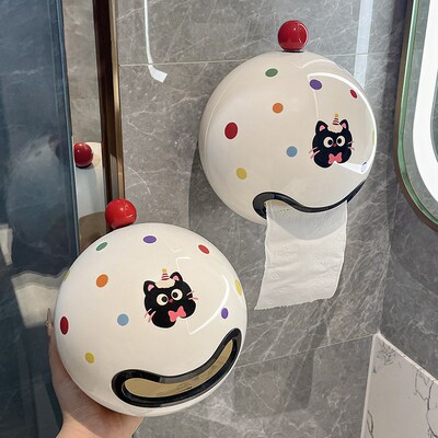 卫生间纸巾盒厕所壁挂式卷纸置物B架浴室免打孔防水收纳厕纸放置