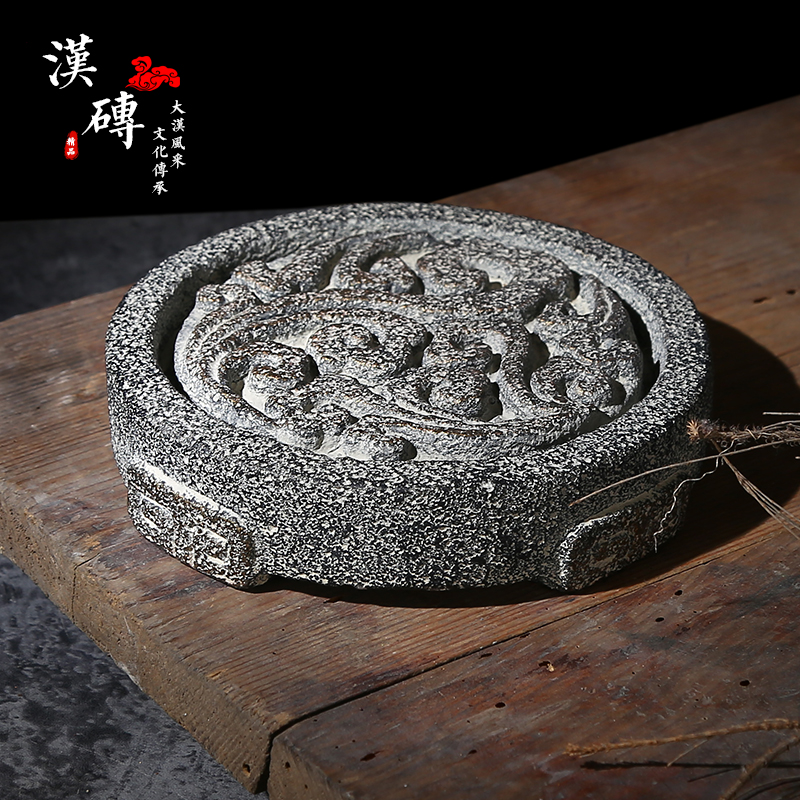 圆形祥云水泥复古壶托杯s托茶壶底座壶垫壶承杯垫茶宠底托茶具摆