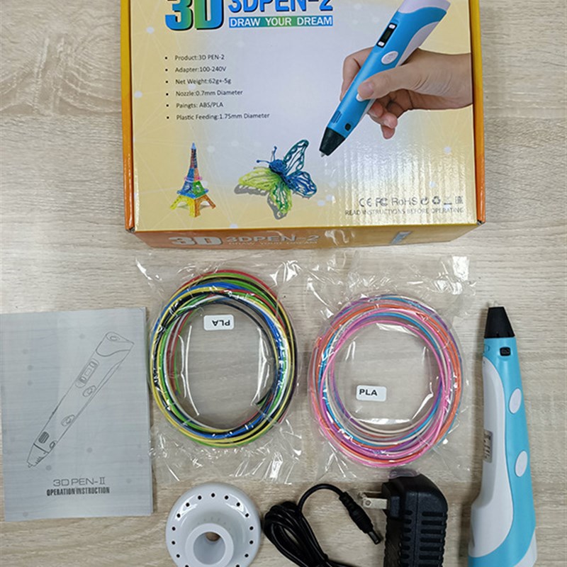 二代3D打印笔配3米12色耗材36米电商热销  3D pen 电商热卖品