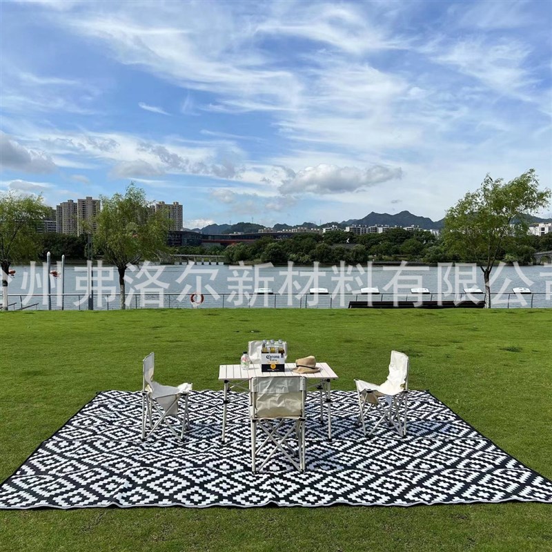 【现货】方块加号双层pp沙滩野餐垫庭院垫户外垫