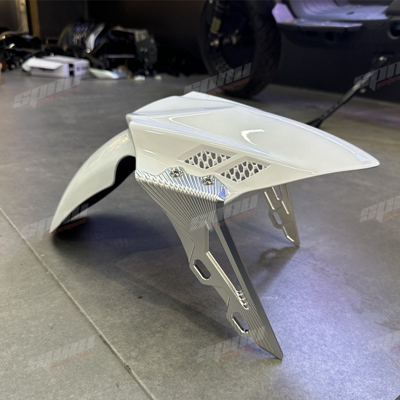 适用CNC分体前挡泥板185以上开档改装小牛九号电动车铝合金支架