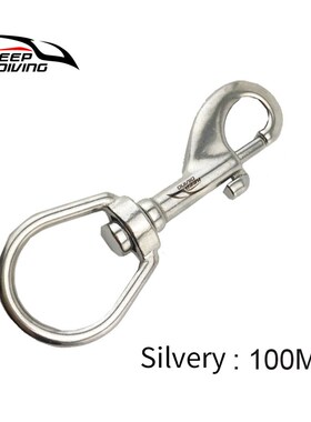 100MM白色原色316不锈钢单头钩弹簧扣潜水装备潜水配件SSA-DT100W