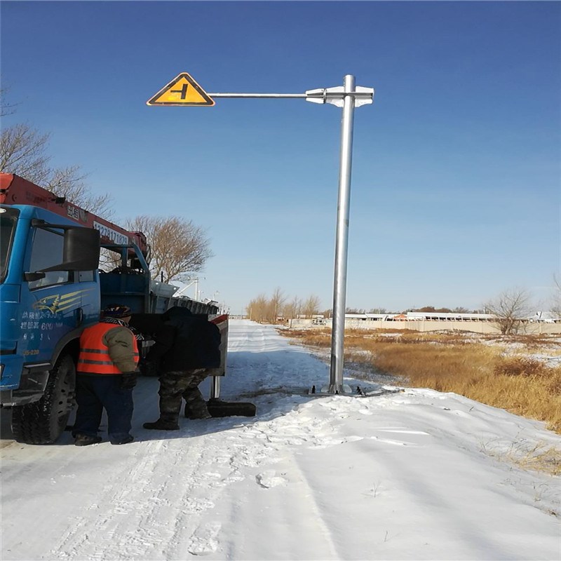 悬臂交通标志杆 T型公路交通安全设施立柱标志杆 双悬臂标志杆