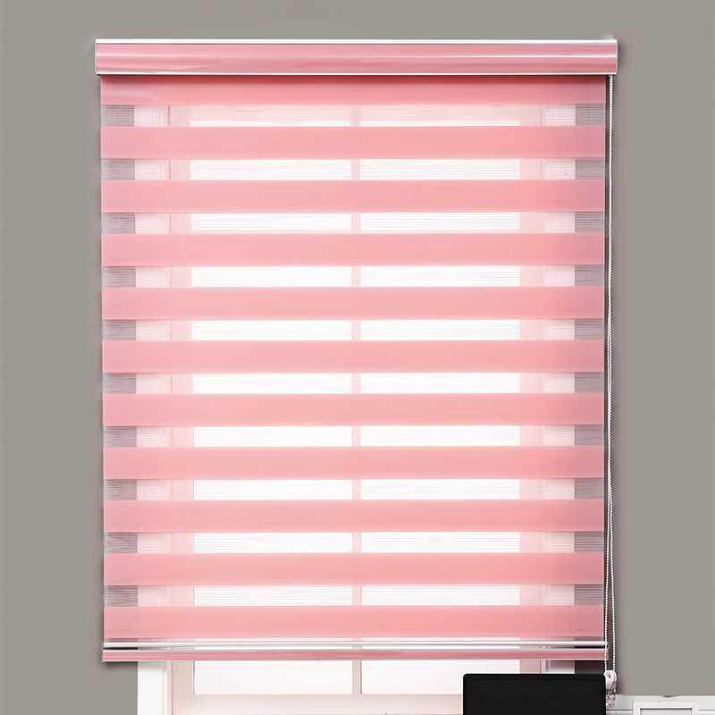 窗帘免打孔百叶升降柔纱帘遮光卷帘公室卫生间客厅防水定制纯色