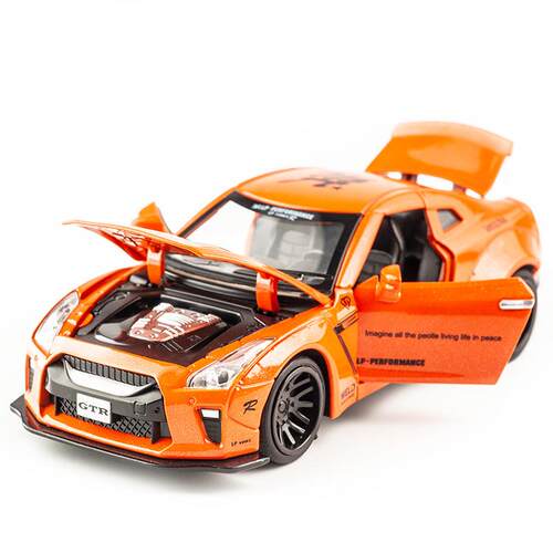 1:32 Nissann GTR R35 Modified Wide Body Car Models Alloy车模
