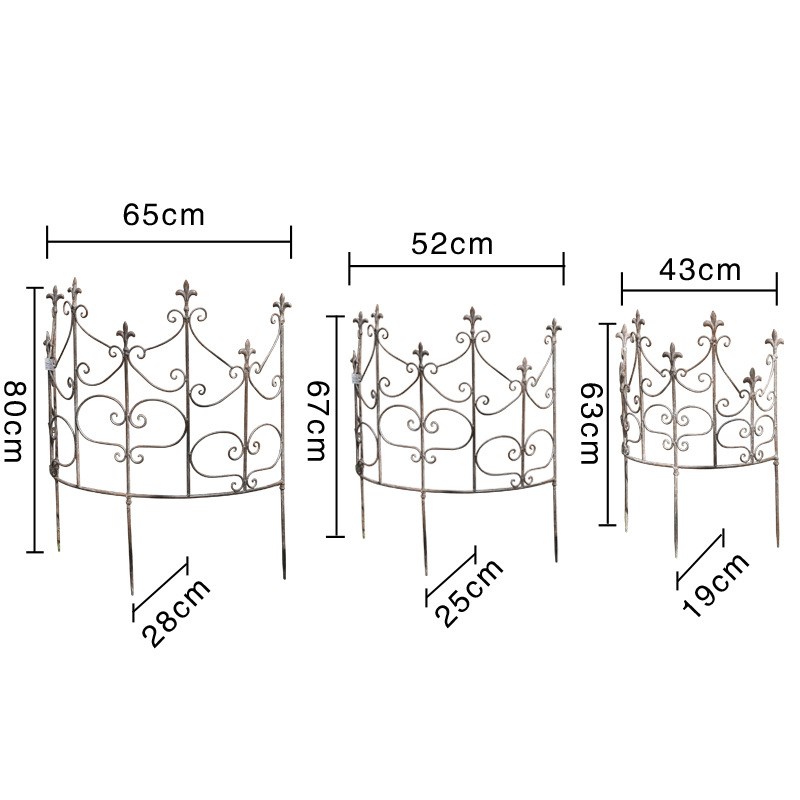 外单复古铁艺支架铁线莲半圆爬藤架栅栏隔断庭院花园户外花架