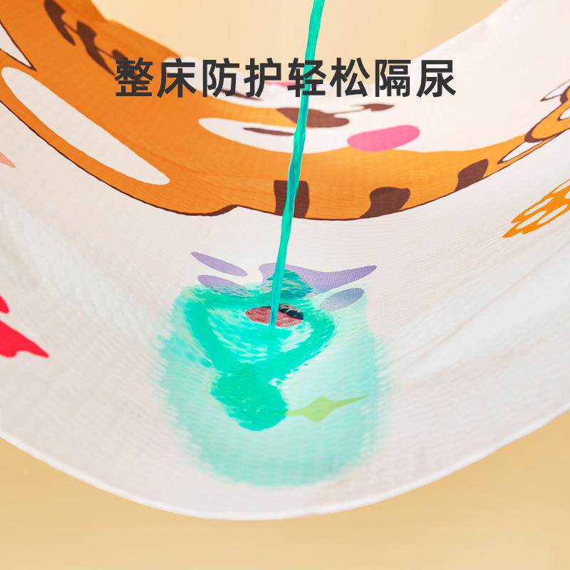 婧麒隔尿床笠婴单儿大童水可洗宝宝号尺寸纯棉透防气床水Jyp71320