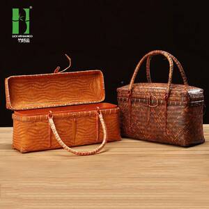 工艺竹篮盒子竹制36品收纳包小巧捷包居家编便竹篓竹茶可包工厂