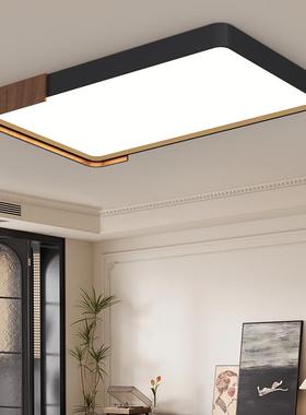 光谱吸灯顶灯极简圆形卧室全灯胡桃木纹简约客厅灯大83506主厅中